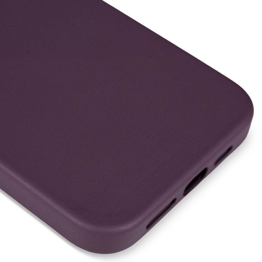 Husă de protecție MagSafe din piele iPhone 13 Pro - Dark Purple