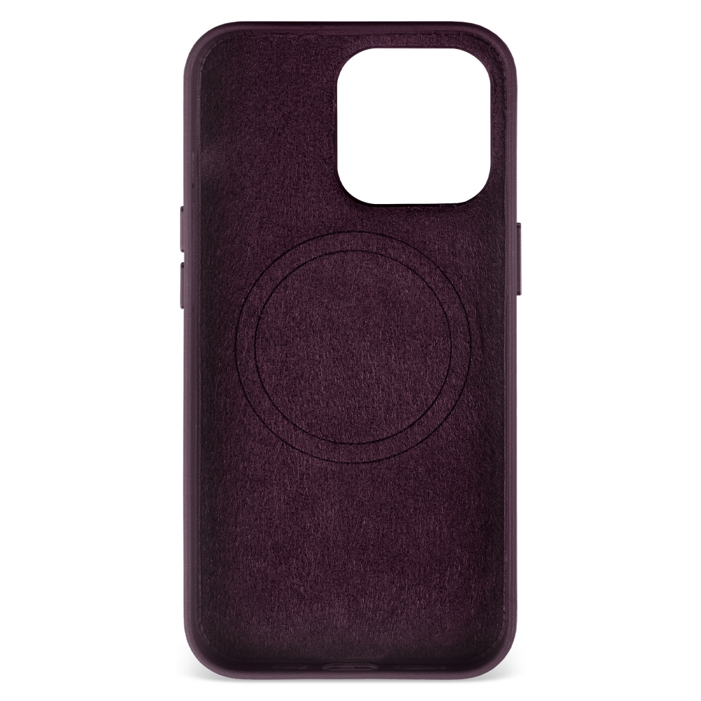 Husă de protecție MagSafe din piele iPhone 13 Pro - Dark Purple