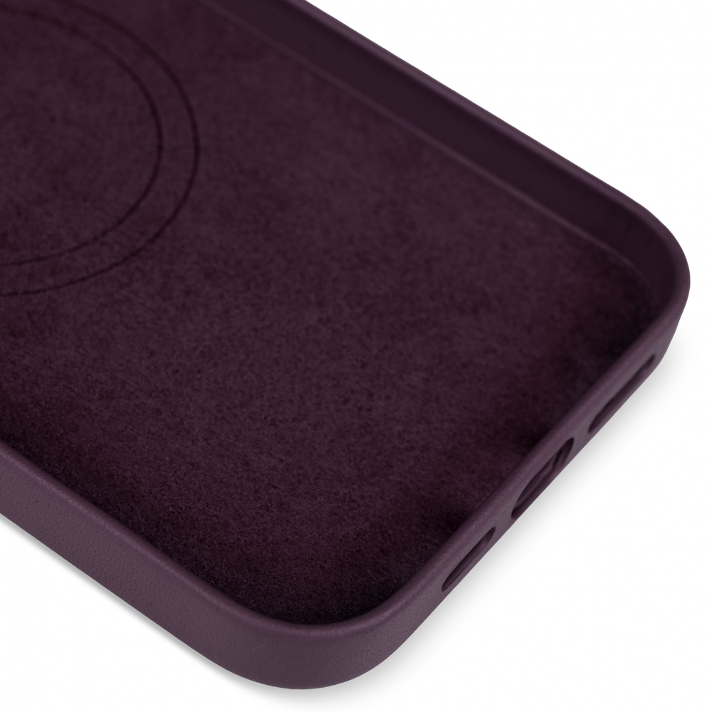 Husă protecție MagSafe piele iPhone 13 Pro Max - Dark Purple