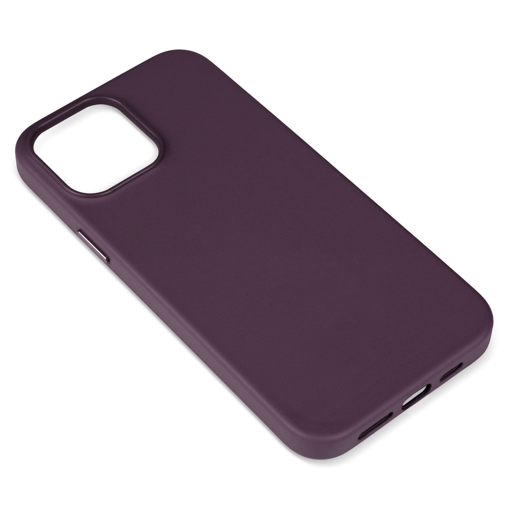 Husă protecție MagSafe piele iPhone 13 Pro Max - Dark Purple