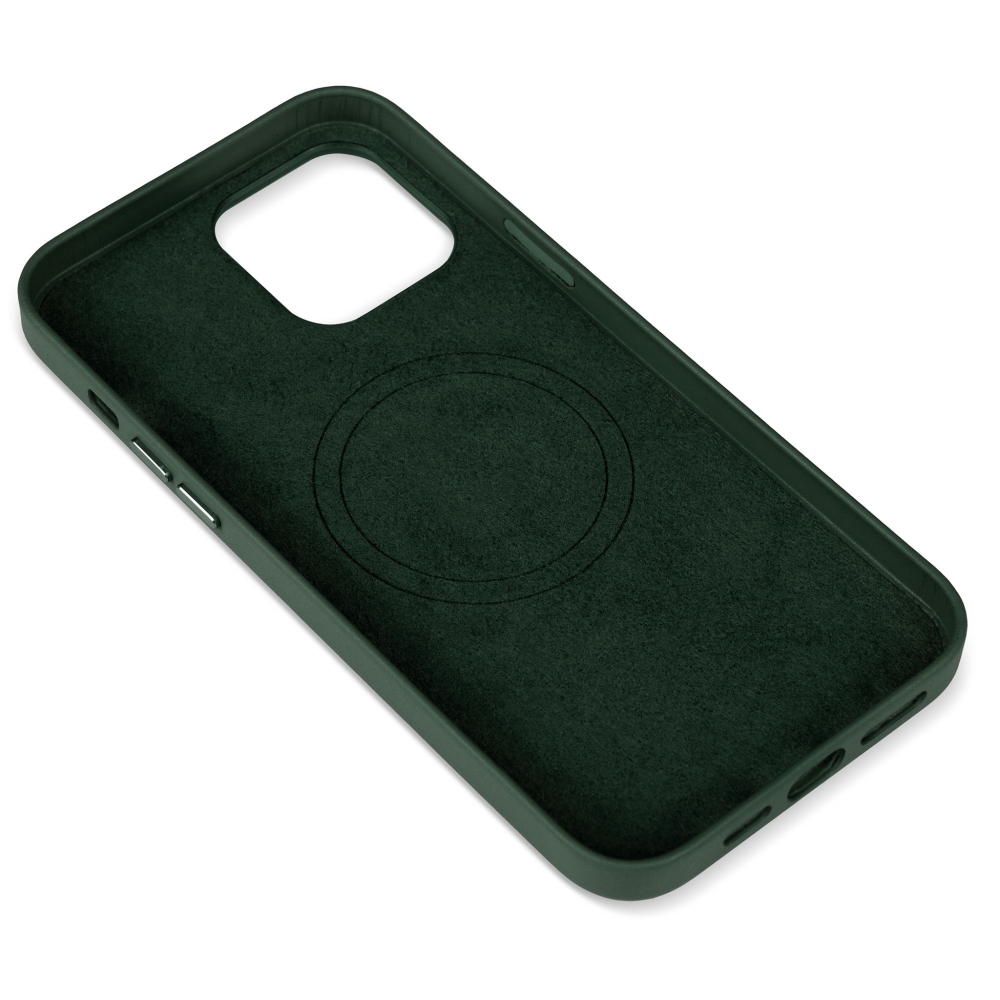 Husă protecție MagSafe piele iPhone 13 Pro Max Dark Green