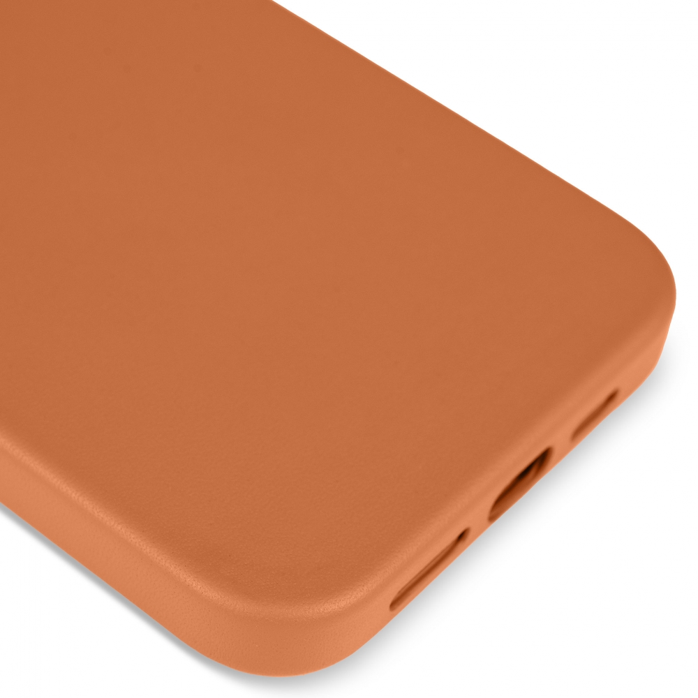 Husă din piele naturală cu MagSafe Apple iPhone 13 Pro Max, Maro