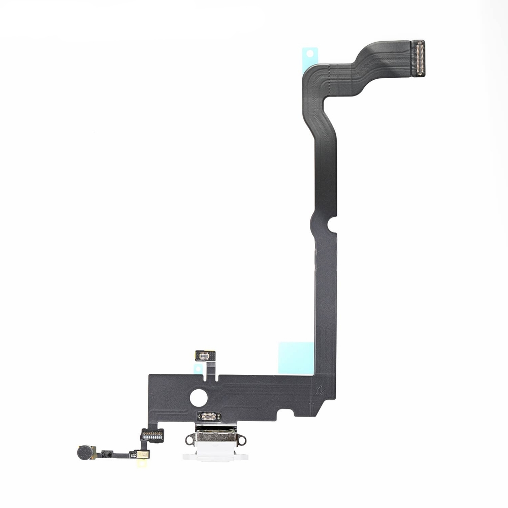 Mufa încărcare Lightning cu flex și microfon Apple iPhone XS Max Alb
