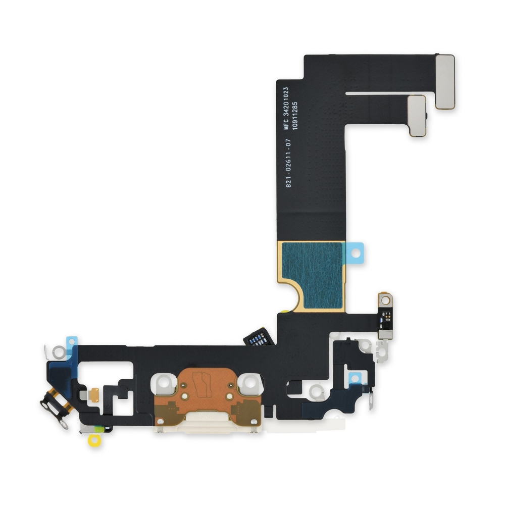 Mufa încărcare Lightning cu flex Apple iPhone 12 mini Alb