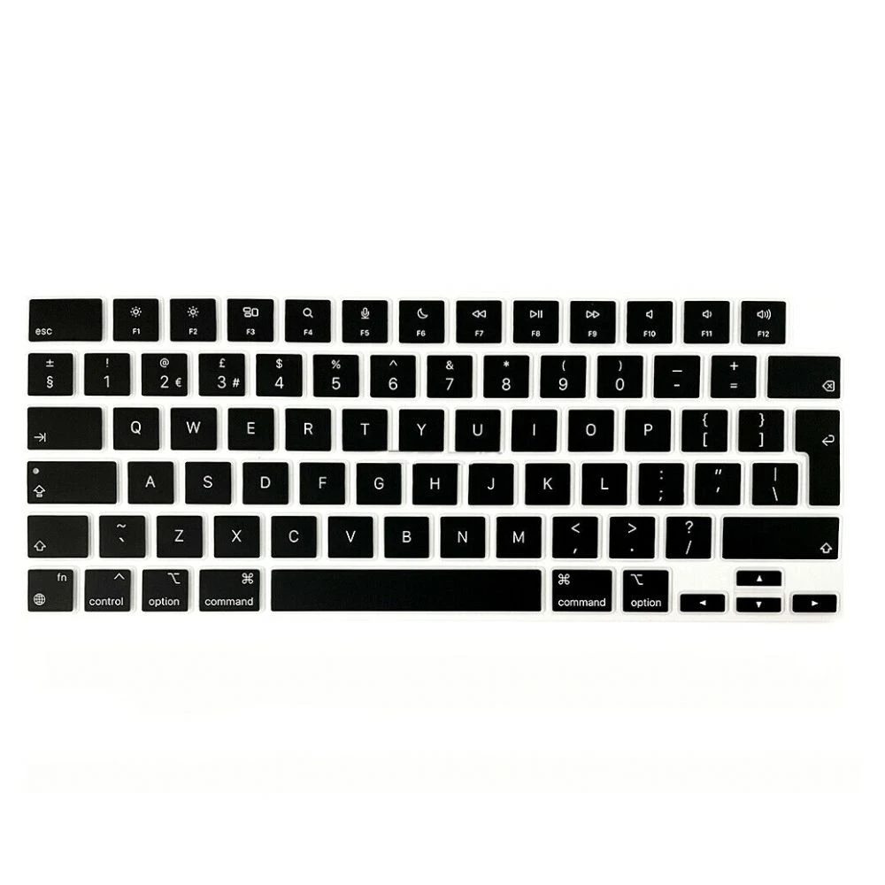 Folie de protectie pentru tastatura MacBook Pro Air A2442, A2485, A2779, A2780, A2681, Negru, Layout UK