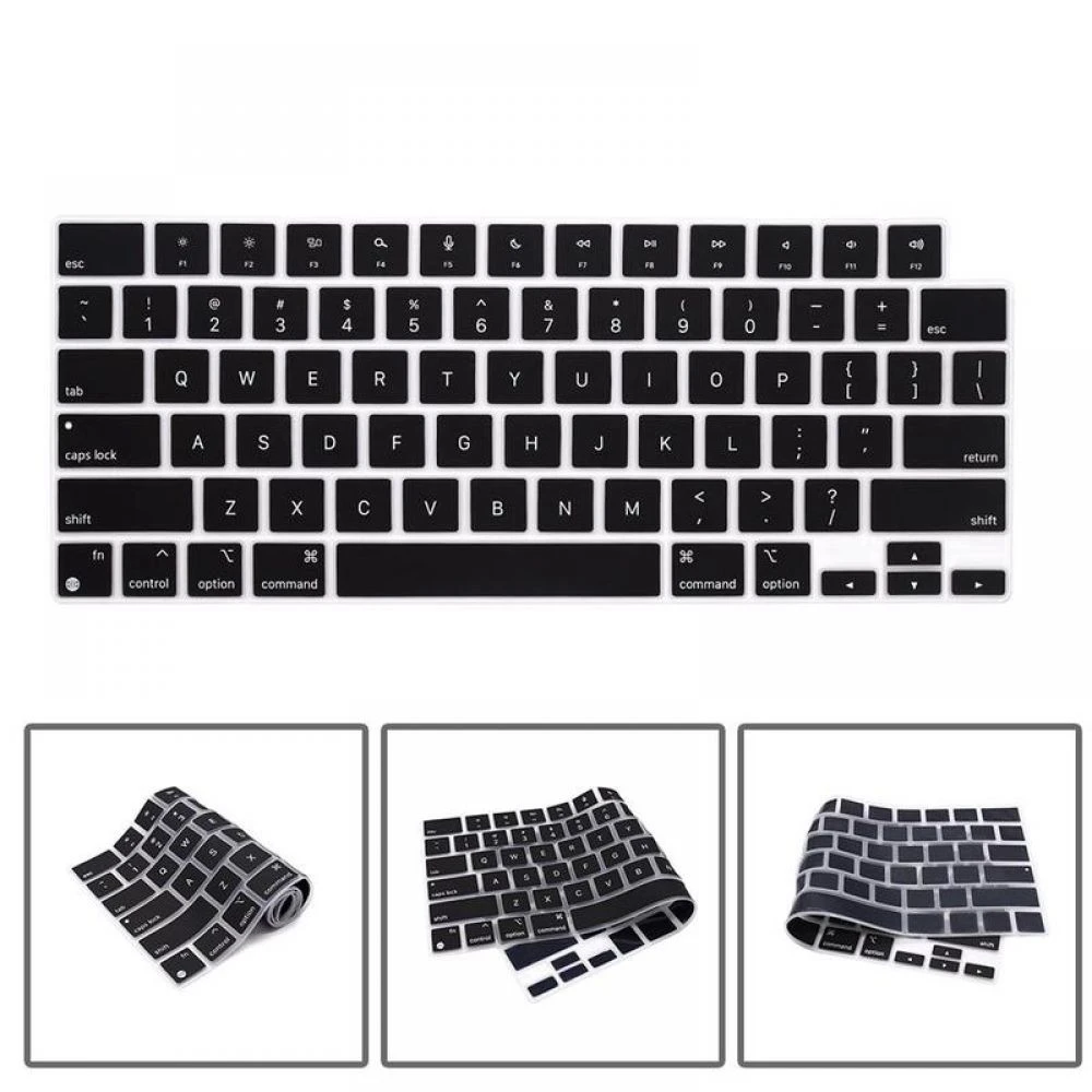 Folie de protectie pentru tastatura MacBook Pro Air A2442, A2485, A2779, A2780, A2681, Negru, Layout US