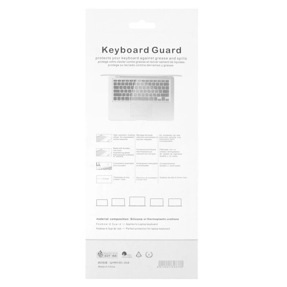 Folie de protectie pentru tastatura MacBook Pro Air A2442, A2485, A2779, A2780, A2681, Transparenta, Layout UK