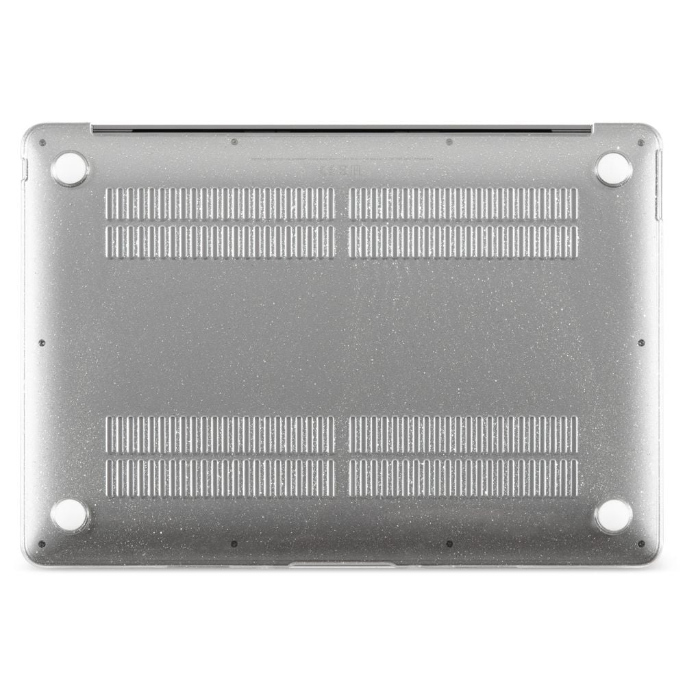 Carcasa de protectie pentru MacBook Pro M1 M2 14-inch A2442, A2779 - Transparent cu sclipici