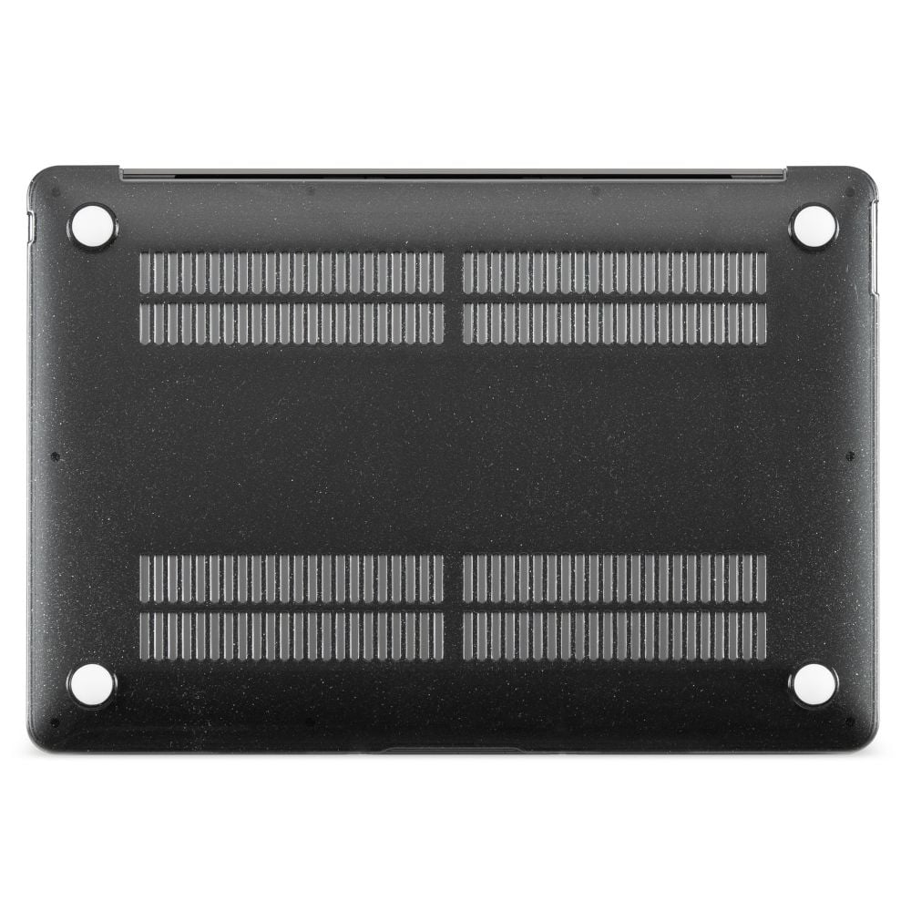 Carcasa de protectie pentru MacBook Pro M1 M2 14-inch A2442, A2779 - Negru Transparent cu sclipici