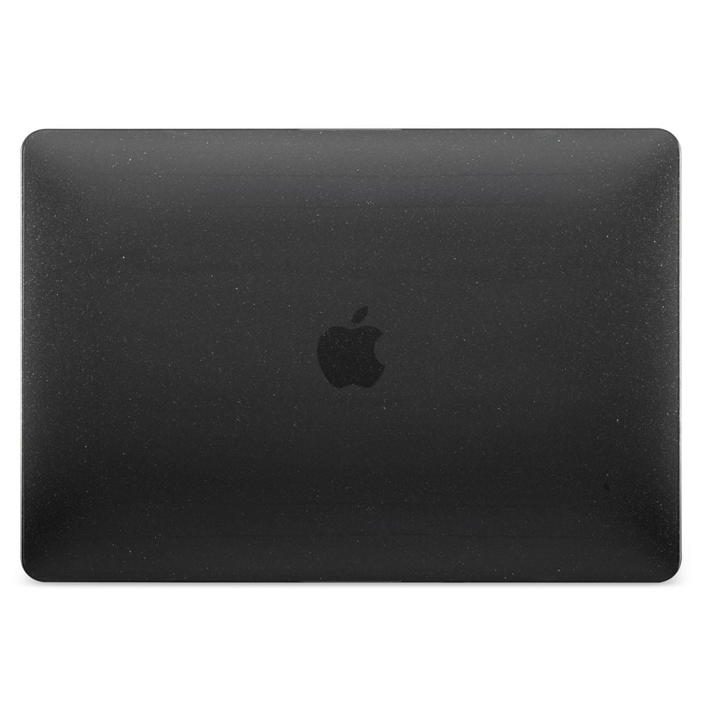 Carcasa de protectie pentru MacBook Pro M1 M2 14-inch A2442, A2779 - Negru Transparent cu sclipici