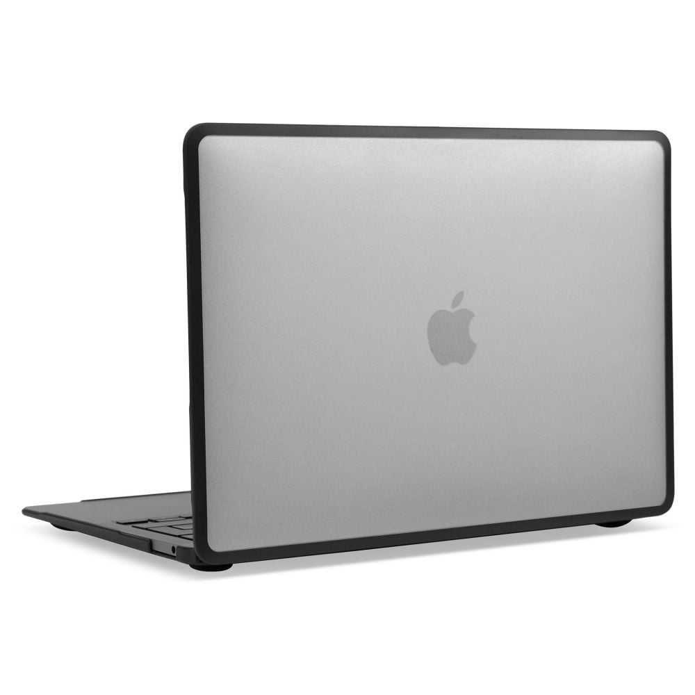 Carcasa de protectie Soft Edges pentru MacBook Pro M1 M2 14-inch A2442, A2779 - Negru-Transparent