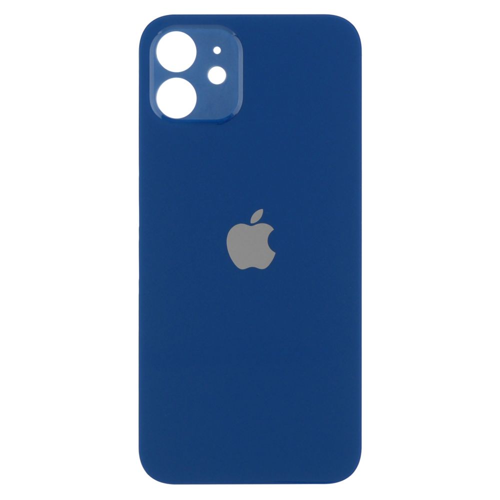 Sticla spate compatibil cu iPhone 12 mini, Blue, Big Hole