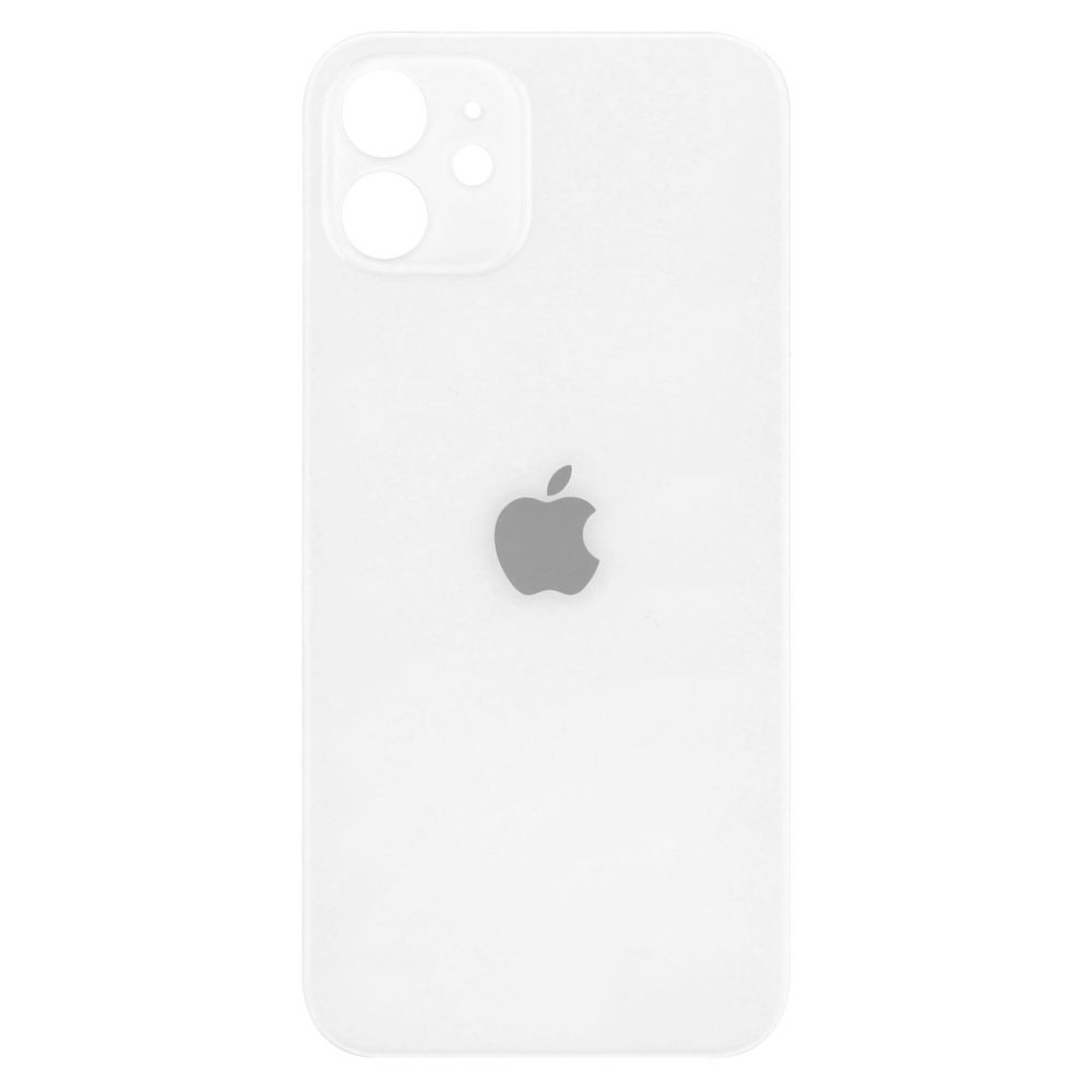 Sticla spate compatibil cu iPhone 12 mini White Big Hole