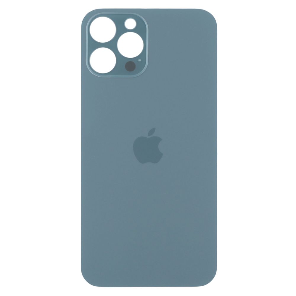 Sticla spate compatibil cu iPhone 12 Pro Max, Pacific Blue, Big Hole