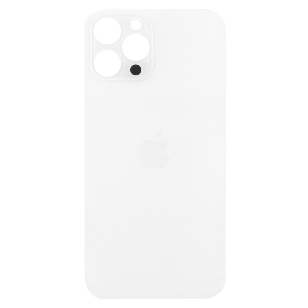 Sticla spate compatibil cu iPhone 12 Pro Max, Silver, Big Hole
