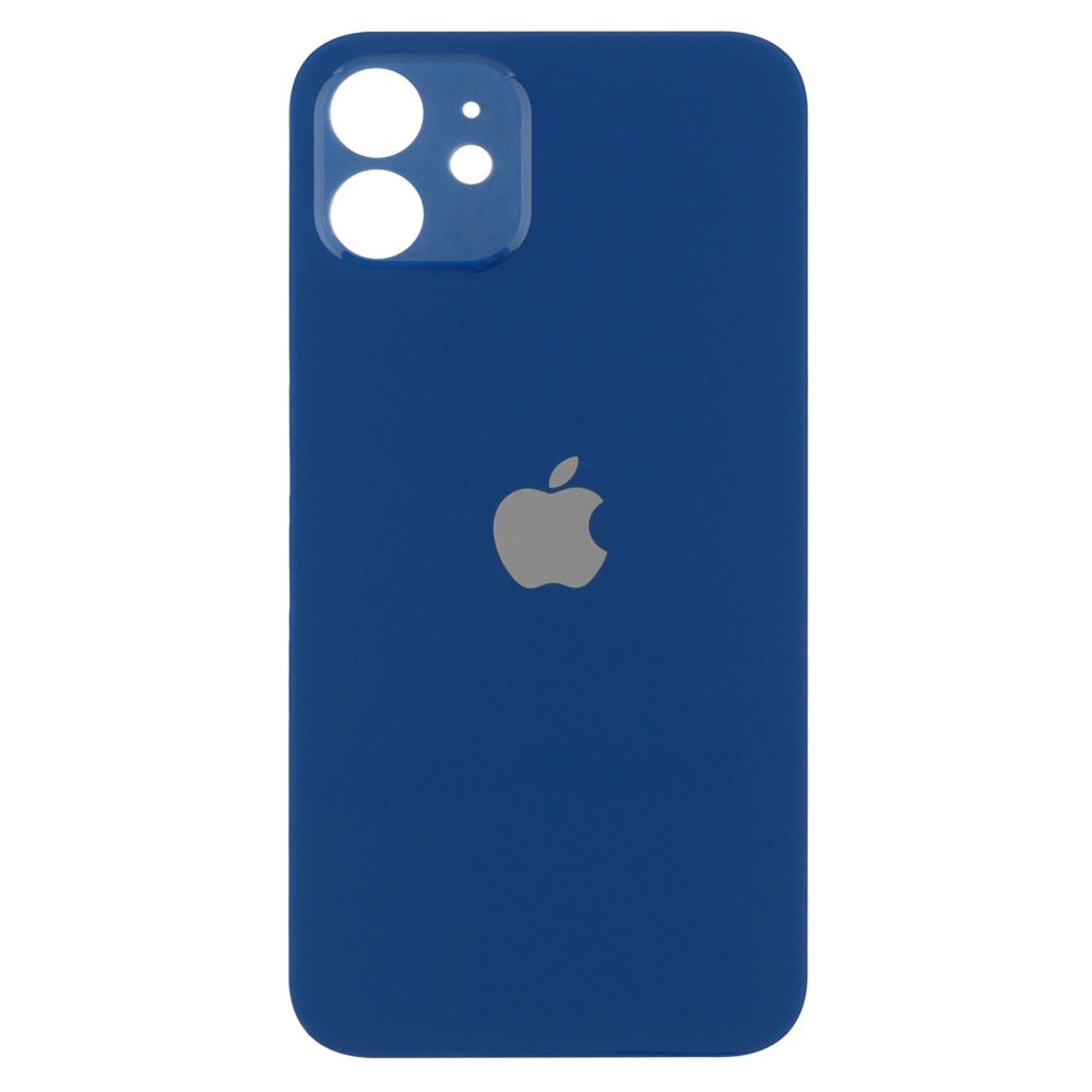 Sticla spate compatibil cu iPhone 12 Blue Big Hole