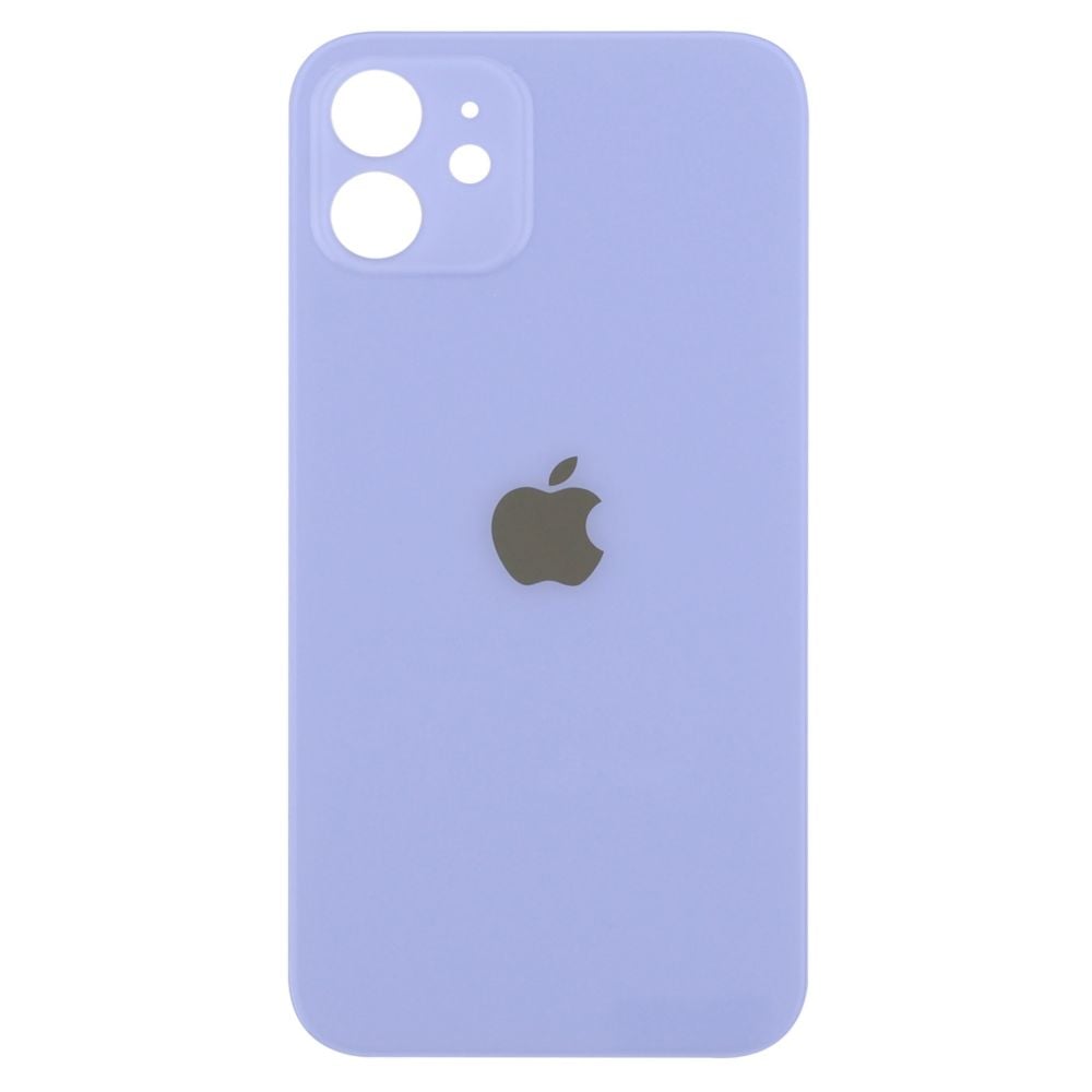 Sticla spate compatibila iPhone 12 Purple Big Hole