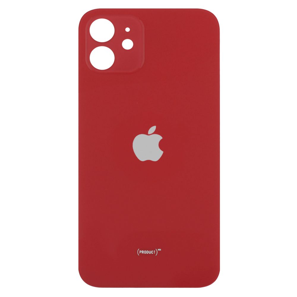 Sticla spate compatibil cu iPhone 12 RED Big Hole
