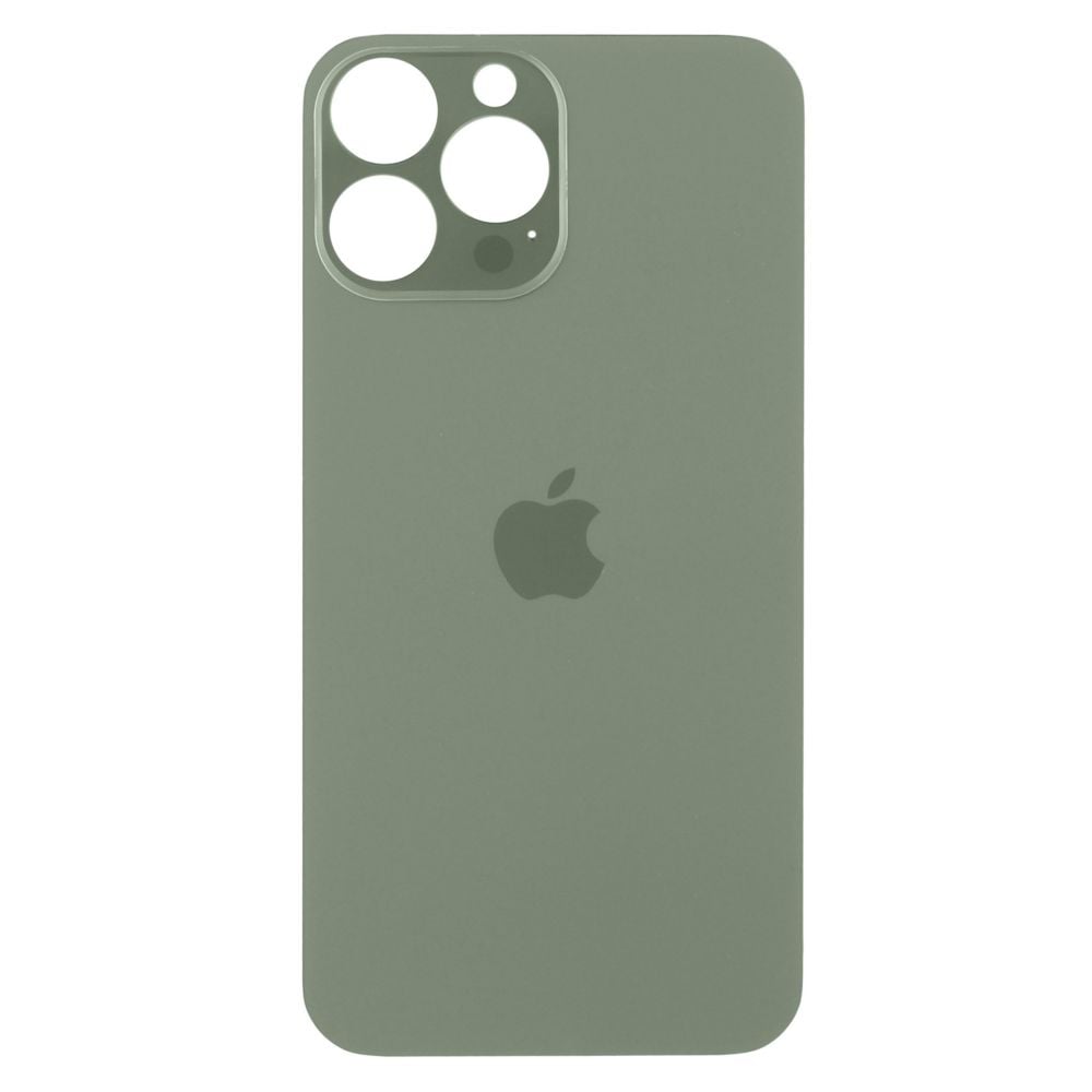 Sticla spate compatibila iPhone 13 Pro Max Alpine Green Big Hole