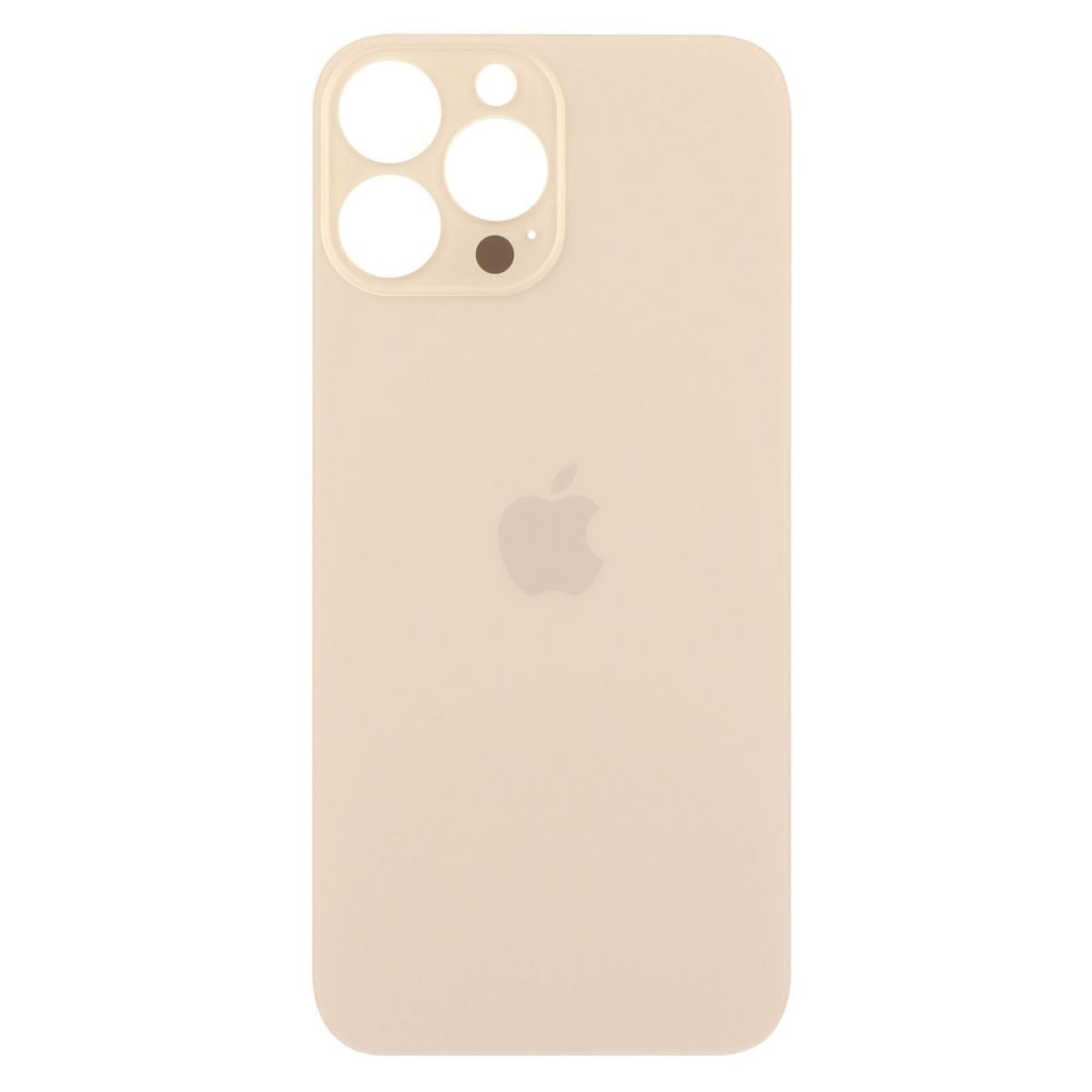 Sticla spate compatibil cu iPhone 13 Pro, Gold, Big Hole