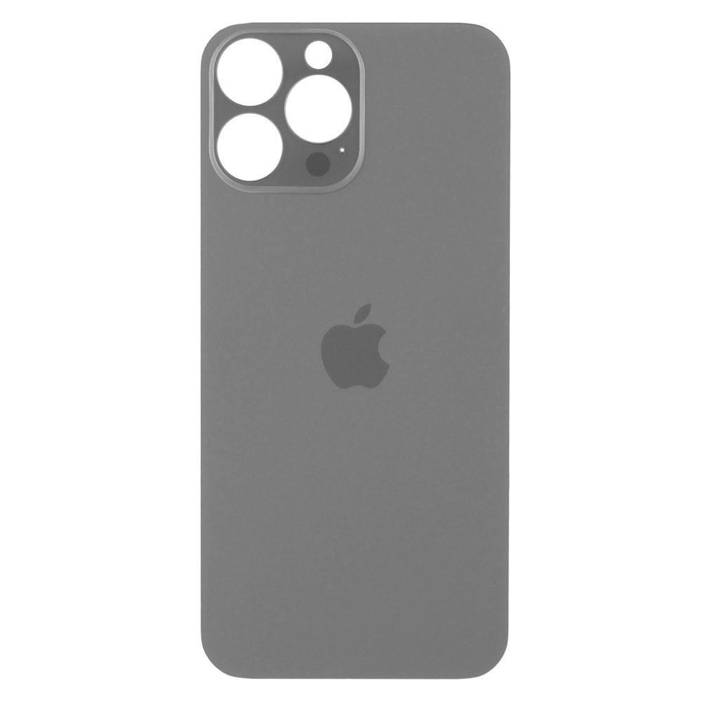 Sticla spate compatibil cu iPhone 13 Pro, Graphite, Big Hole