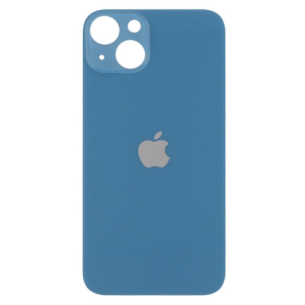 Sticla spate compatibil cu iPhone 13 Blue Big Hole