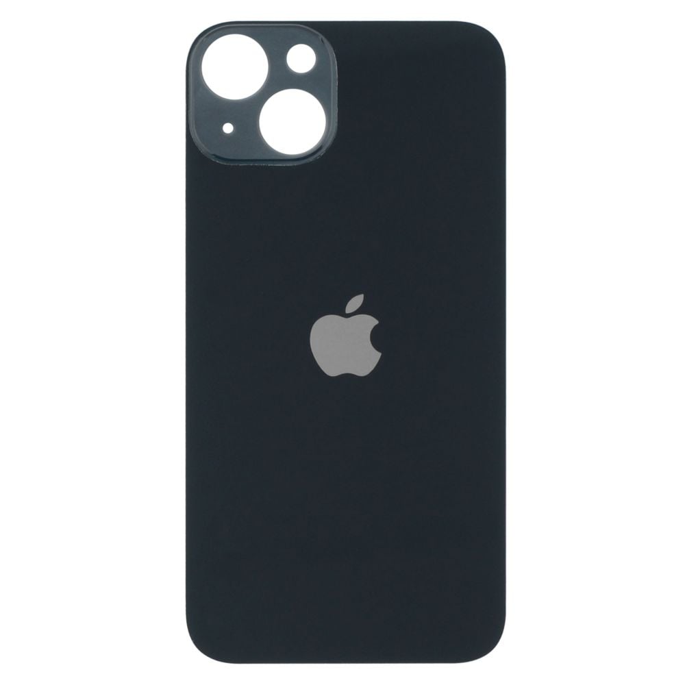 Sticla spate compatibil cu iPhone 13, Midnight, Big Hole