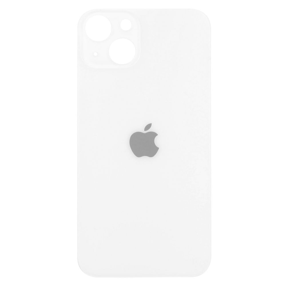 Sticla spate compatibila iPhone 13 Starlight Big Hole