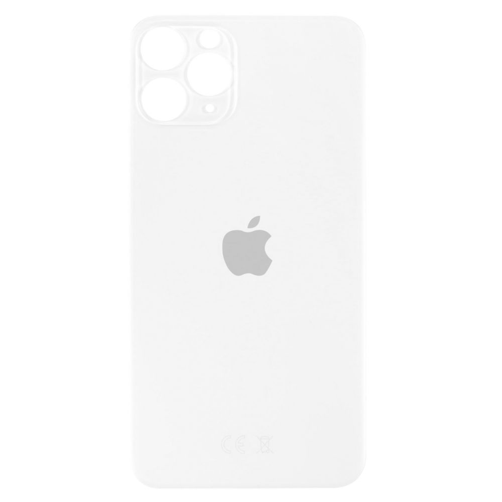 Sticla spate carcasa iPhone 11 Pro Big Hole White