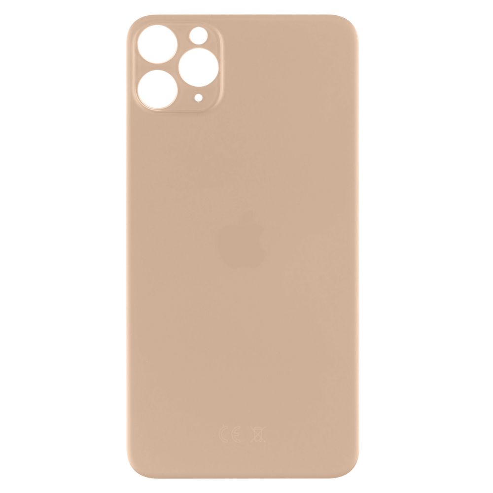 Sticla spate Capac spate iPhone 11 Pro Max Big Hole Gold