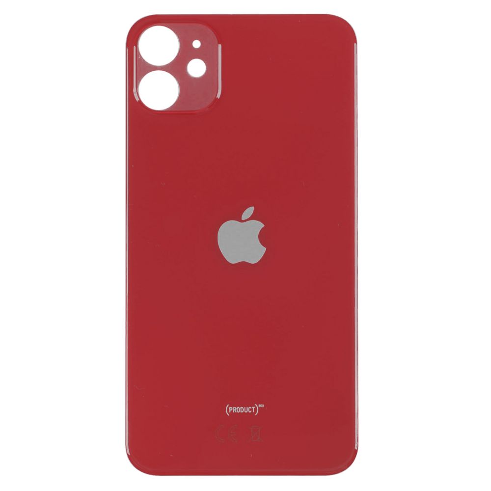 Sticla spate Capac spate iPhone 11 Big Hole RED
