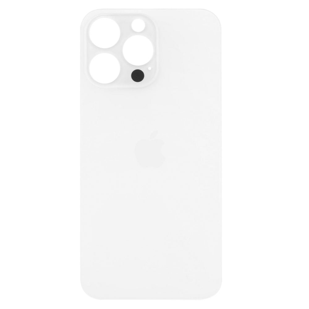 Sticla spate carcasa compatibil cu iPhone 14 Pro Max, Big Hole - Alb