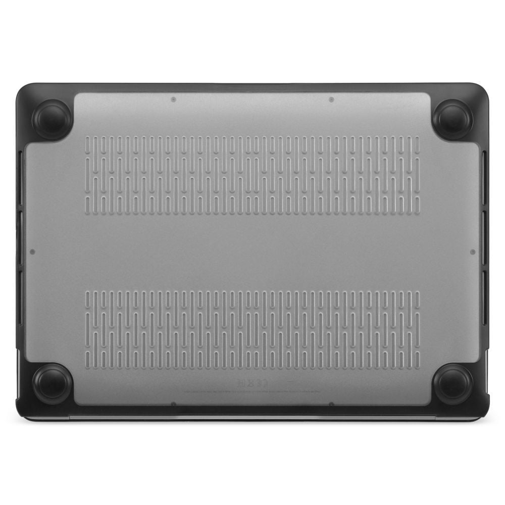 Carcasa de protectie Soft Edges pentru MacBook Pro 13-inch A1706, A1708, A1989, A2159, A2251, A2289, A2338 - Negru-Transparent