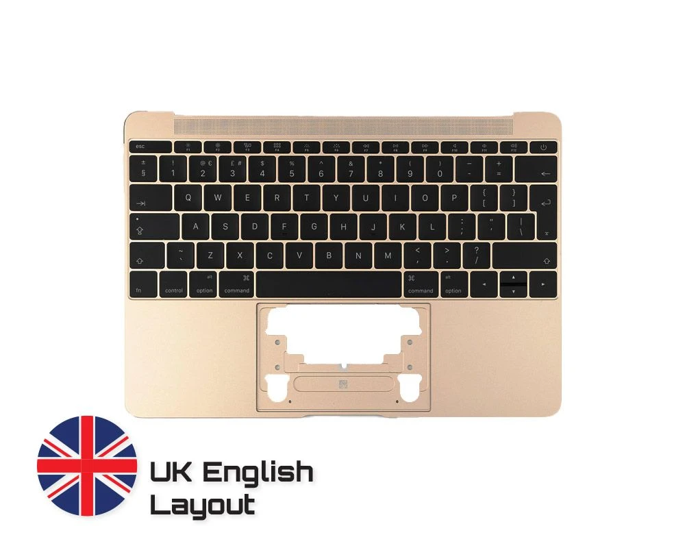 Topcase cu tastatura MacBook Retina 12 inch A1534 Early 2015 Rose Gold, UK