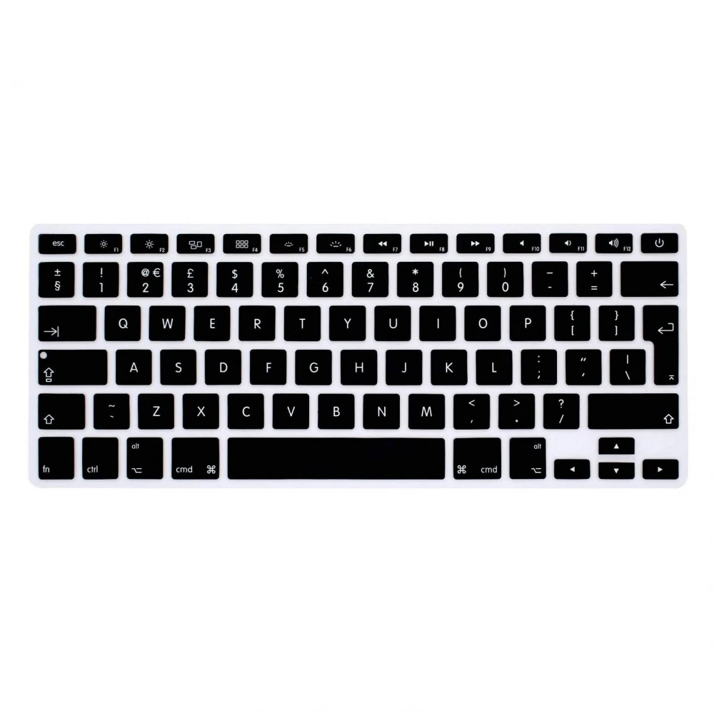 Folie de protectie pentru tastatura MacBook A1502, A1398, A1425, A1466, A1369, A1278, A1286, A1297, Negru, Layout UK
