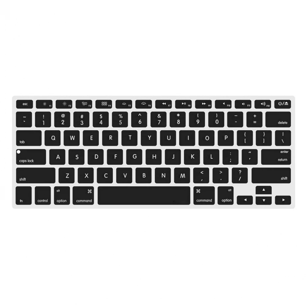 Folie de protectie pentru tastatura MacBook A1502, A1398, A1425, A1466, A1369, A1278, A1286, A1297, Negru, Layout US