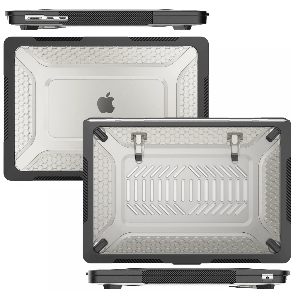 Carcasa de protectie pentru laptop Apple MacBook Air A1932, A2337 - Hard Shell Black