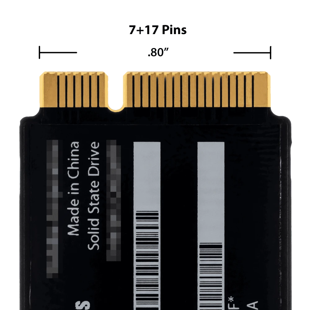 SSD pentru MacBook Air A1466, A1465 Mid-2012 (7+17 Pini)