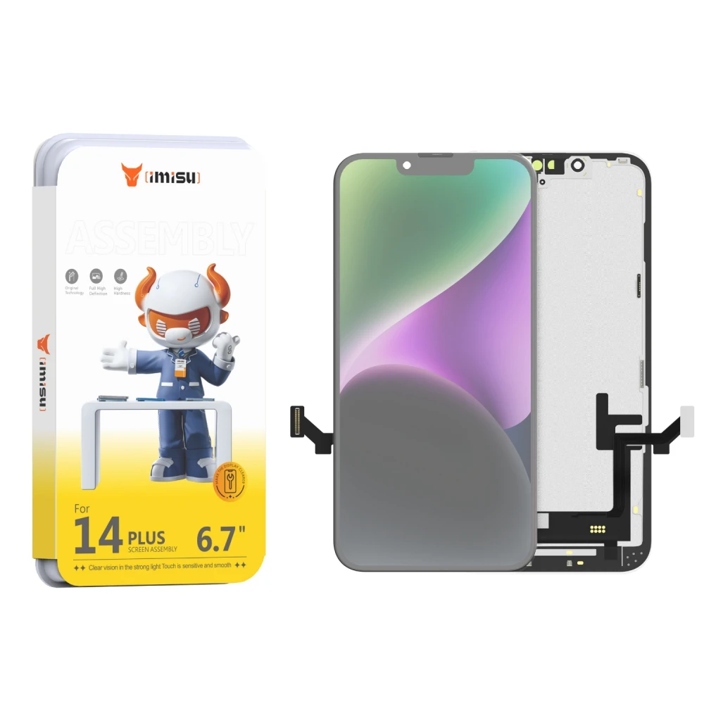 Display cu touchscreen iPhone 14 Plus Prime Incell cu rama, suporta IC transplant cu diagnoză