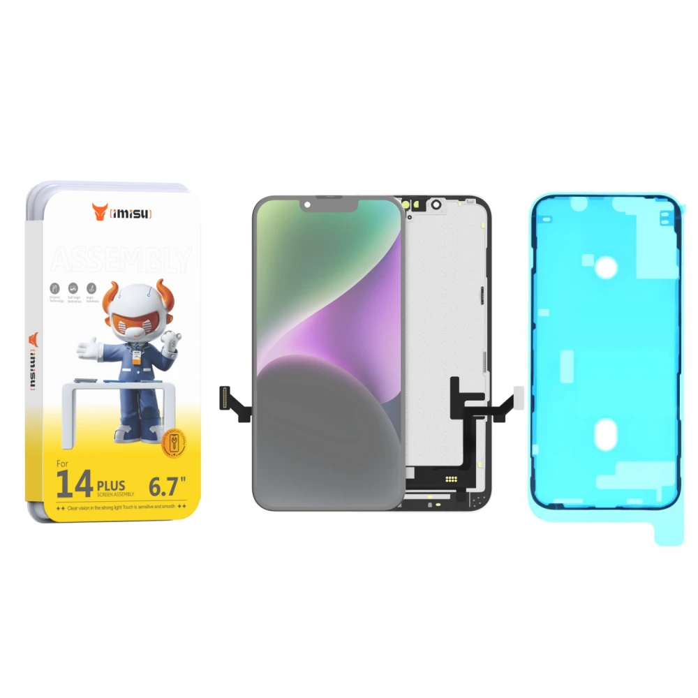 Display cu touchscreen iPhone 14 Plus Prime Incell cu rama, suporta IC transplant cu diagnoză