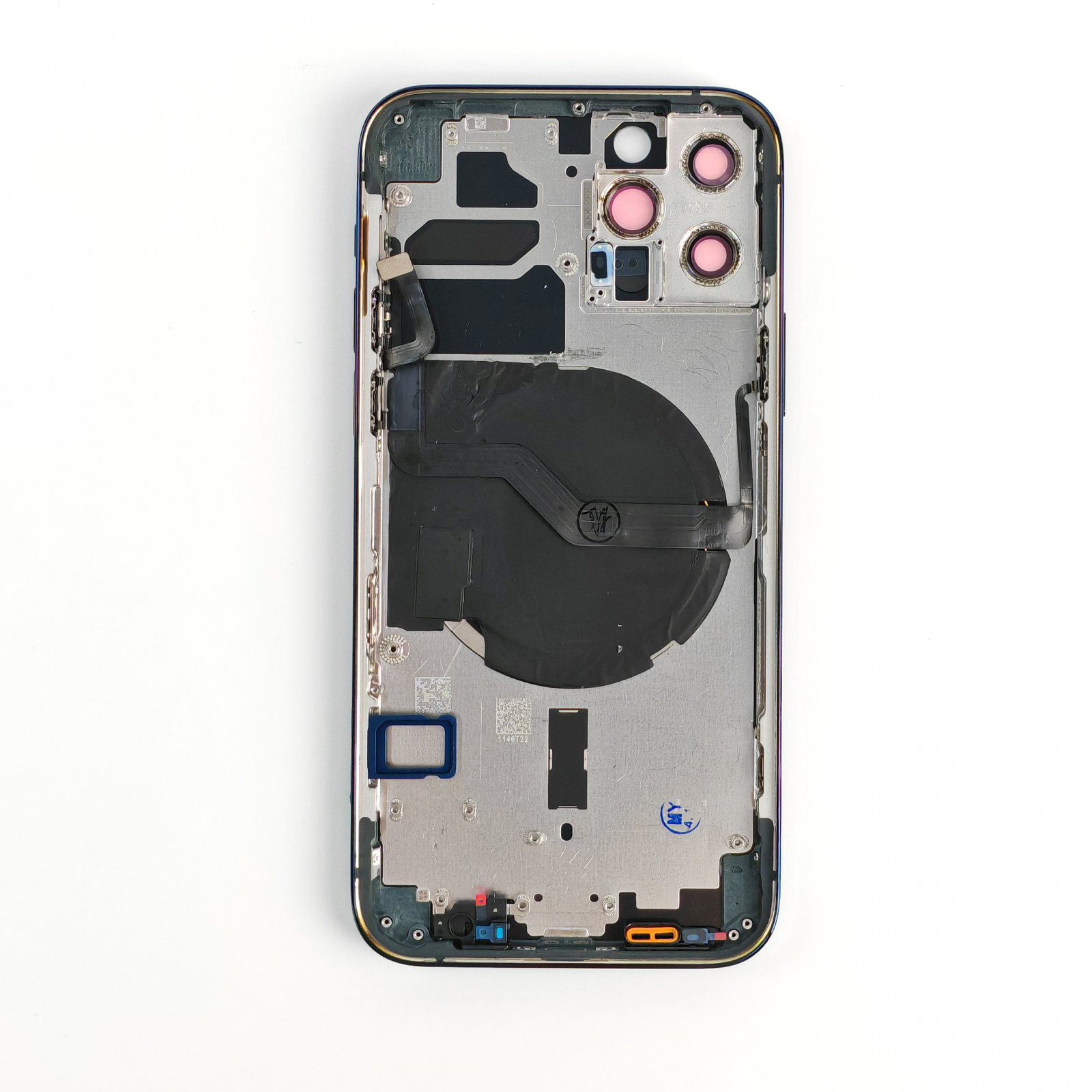 Carcasa completa cu Capac spate iPhone 12 Pro, cu SIM Tray si flex, Reconditionat Top Quality, Blue
