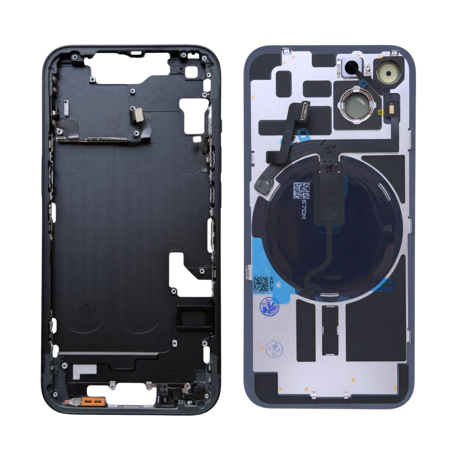 Carcasa completa si capac pentru iPhone 14 cu sim tray si flex, Refurbish Top Quality, Midnight