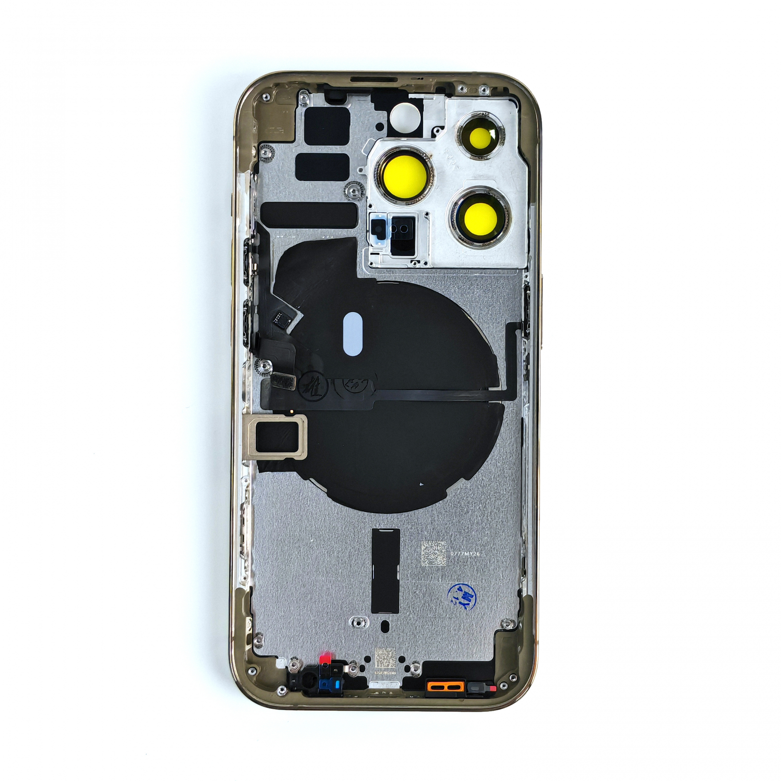Carcasă completă cu Capac spate iPhone 14 Pro, cu SIM Tray si flex, Reconditionat Top Quality, Gold