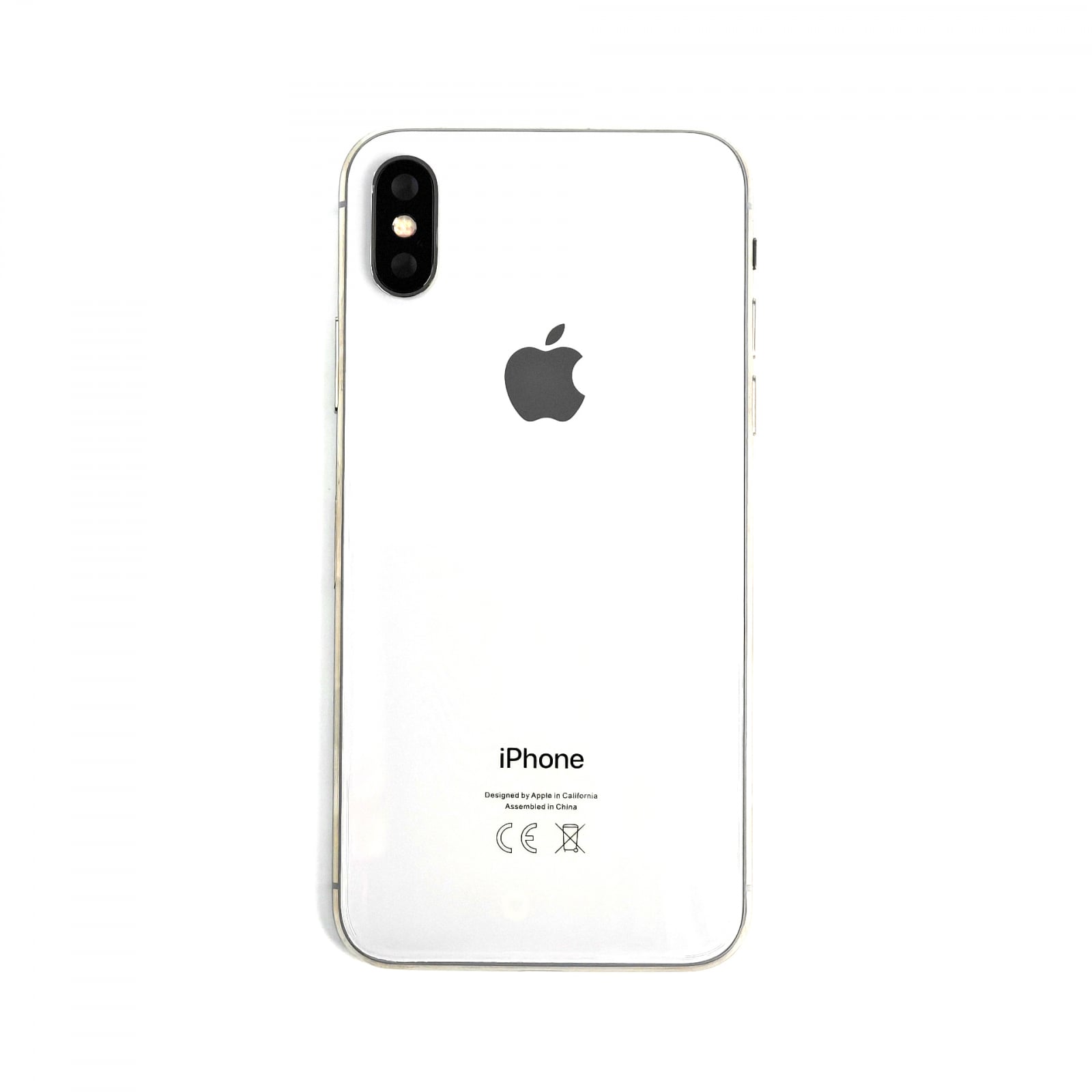 Carcasa completa si capac pentru iPhone X Silver cu sim tray si flex, Refurbish Top Quality, Silver