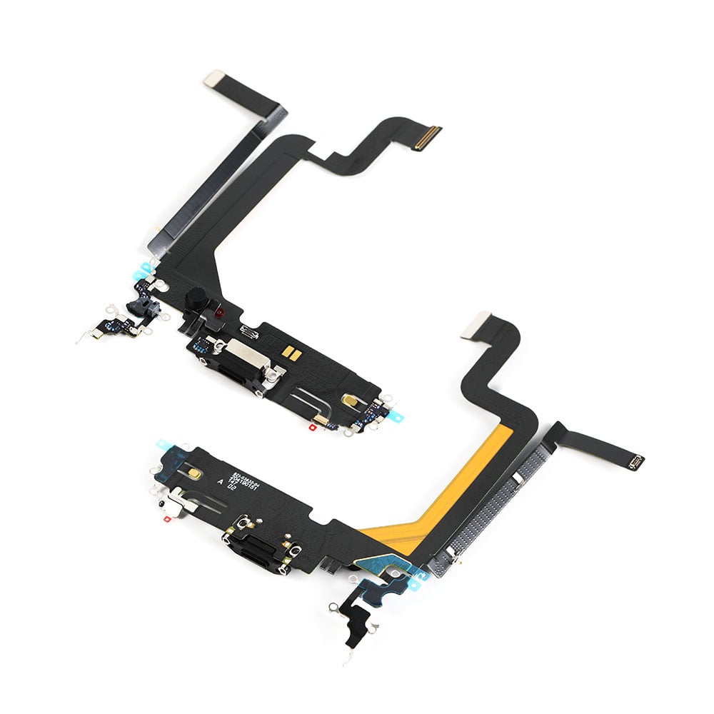 Charging Flex cu port Lightning (audio dock connector) iPhone 14 Pro Max, OEM, Negru
