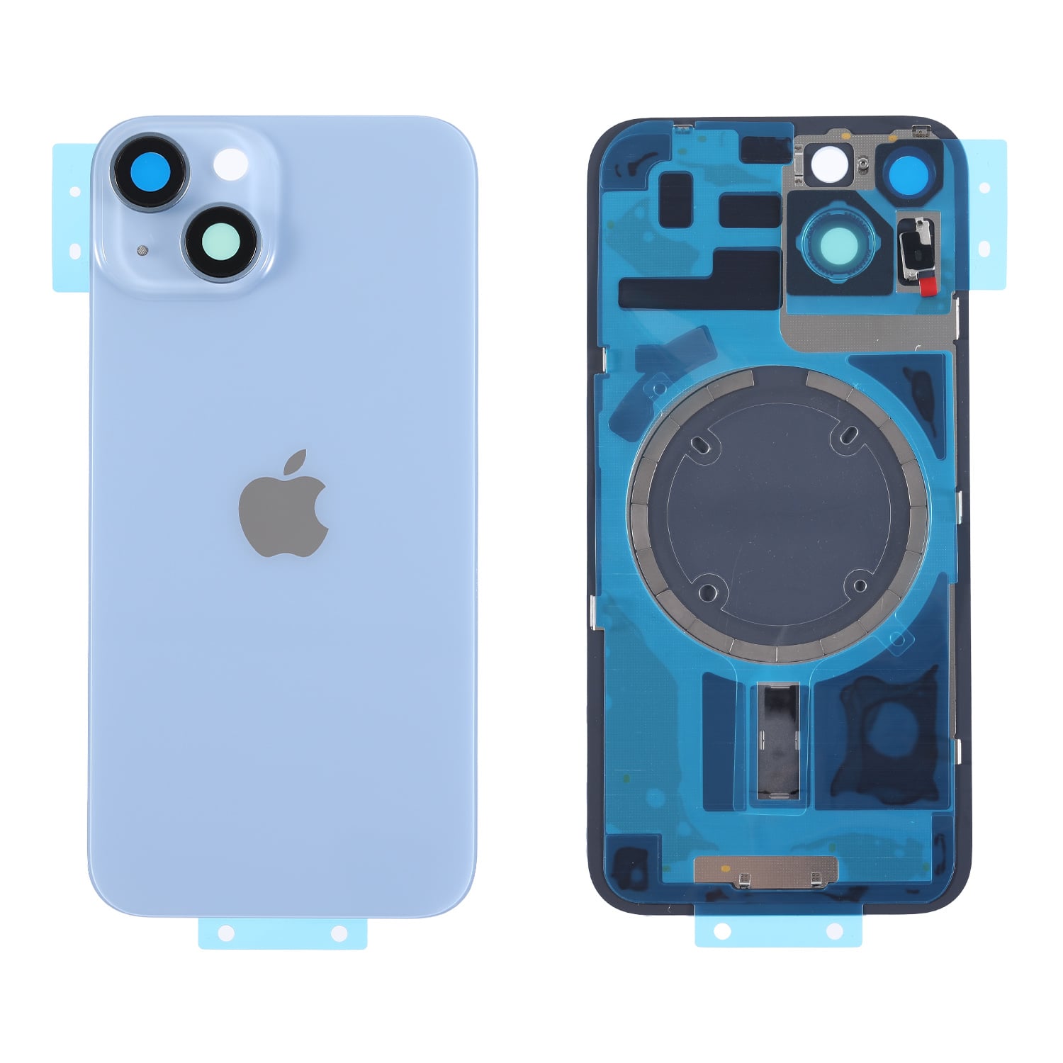 Capac spate sticlă cu magnet fără NFC iPhone 14 Blue