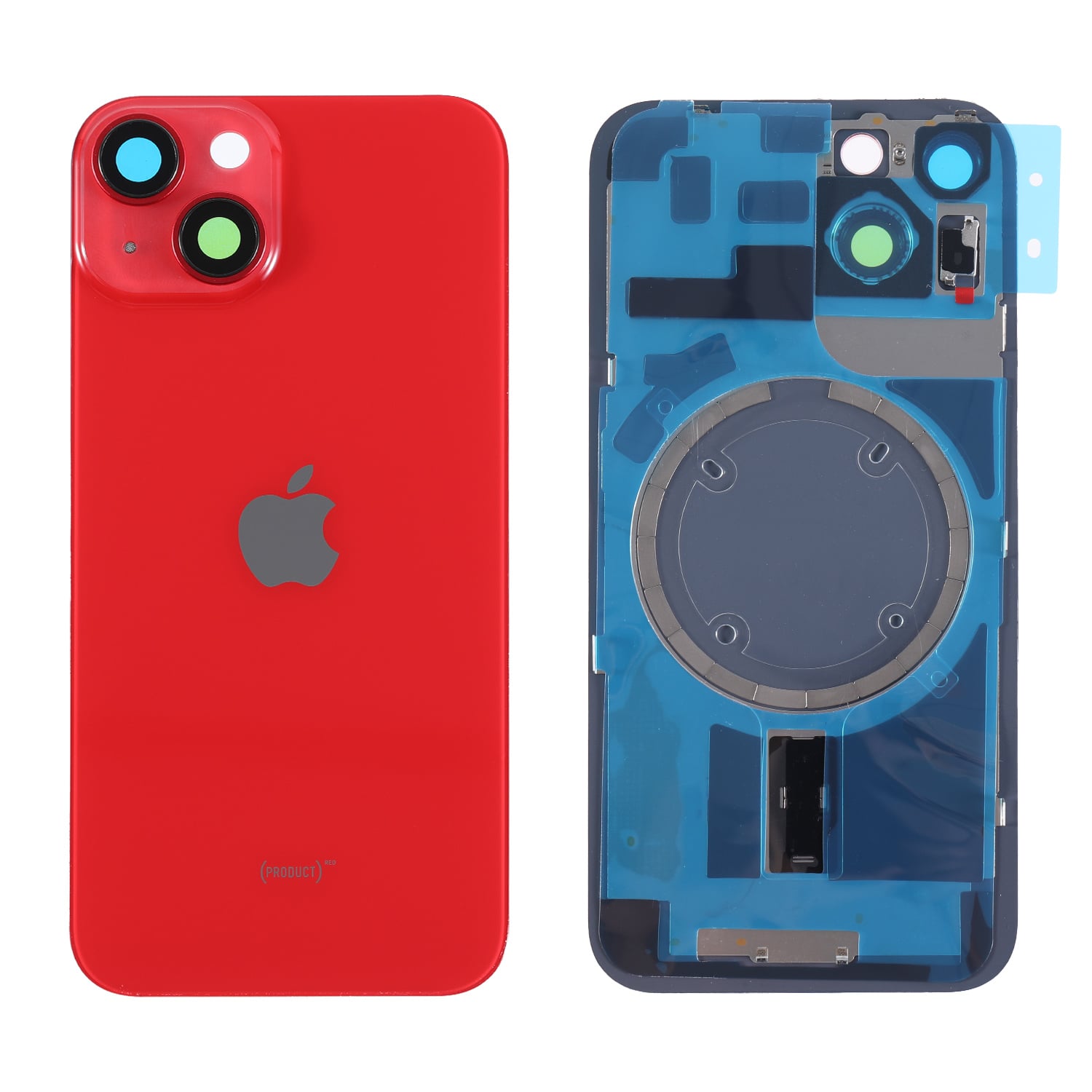 Capac spate sticla iPhone 14 cu magnet fara NFC Red