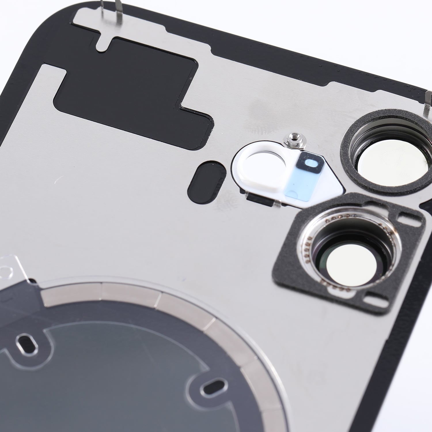 Capac spate sticla iPhone 16 cu magnet, fara NFC, culoare Black
