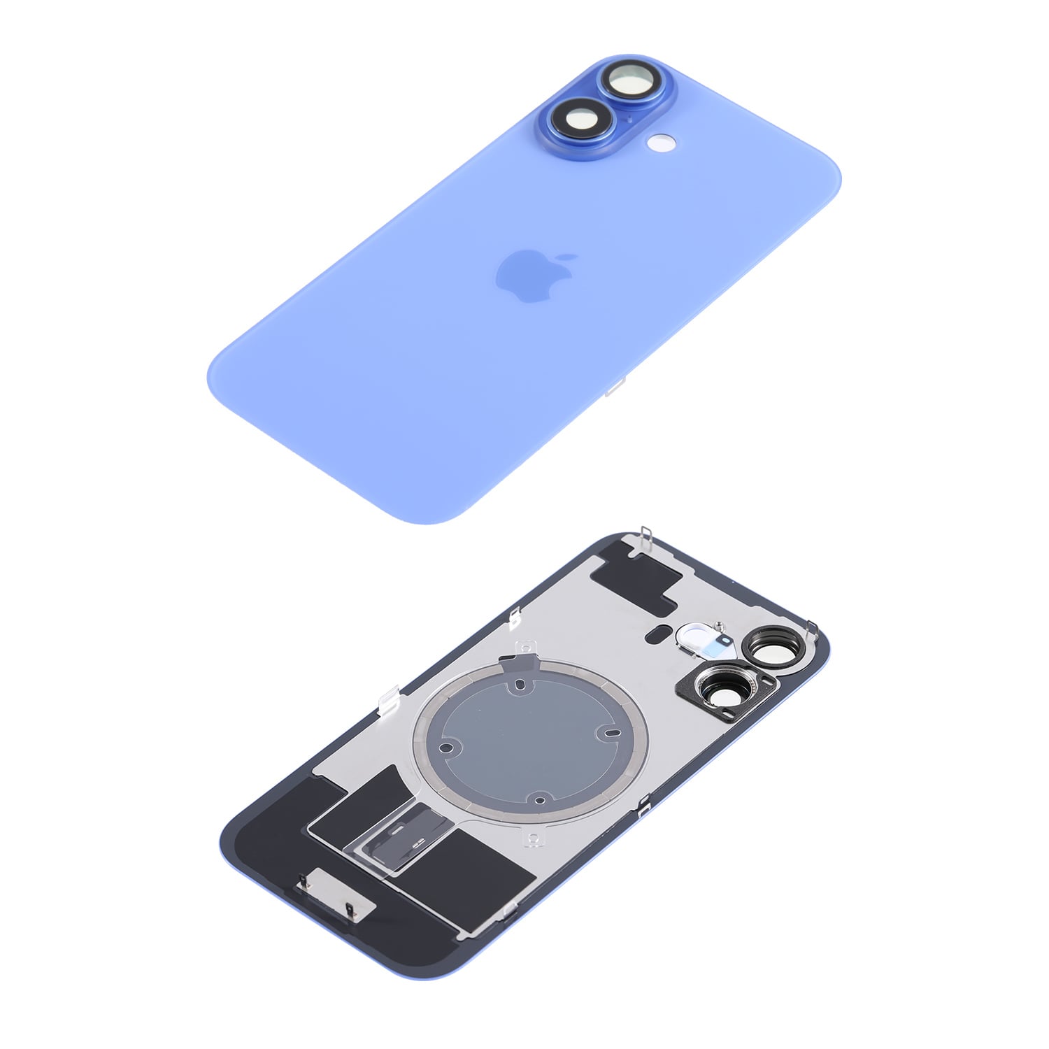 Capac spate sticla iPhone 16 cu magnet, fara NFC, culoare Ultramarine