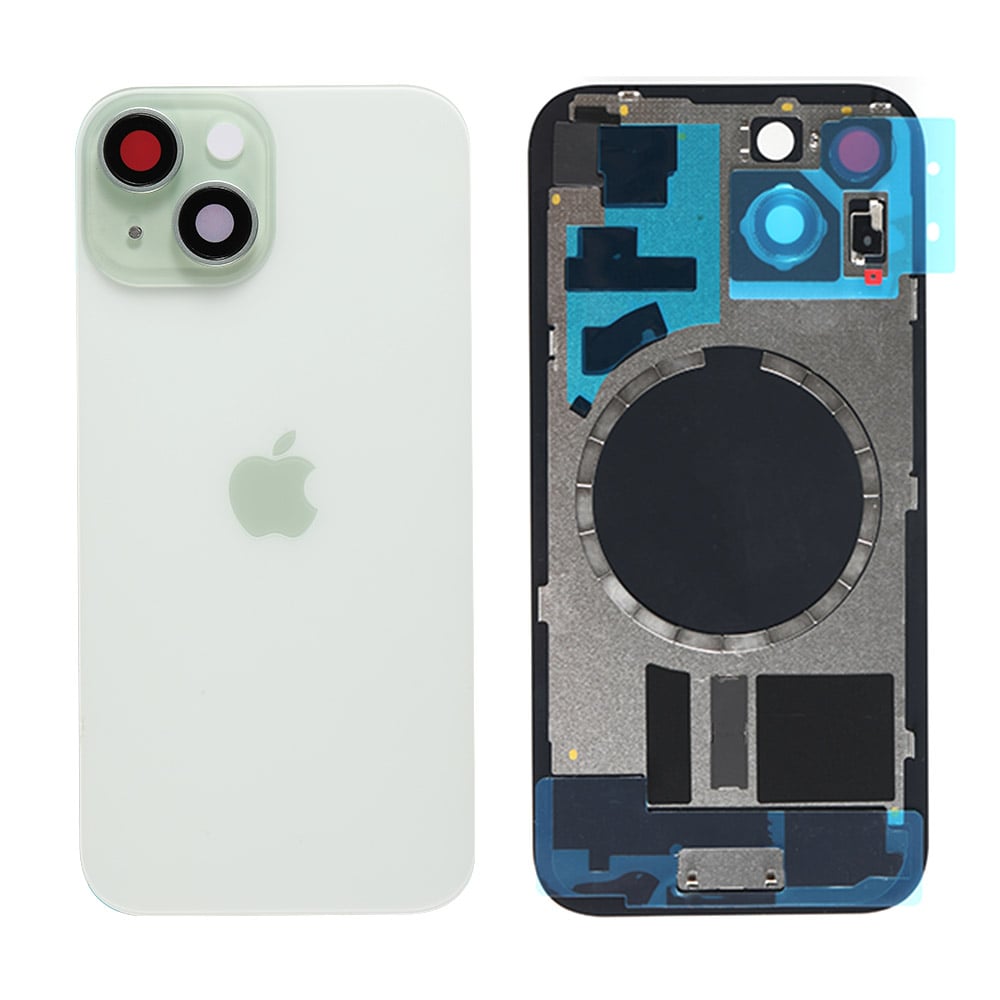 Capac spate sticla cu magnet fara NFC iPhone 15 Plus Green